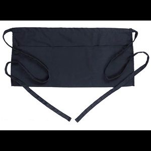 Waist Apron With Three Pockets Black